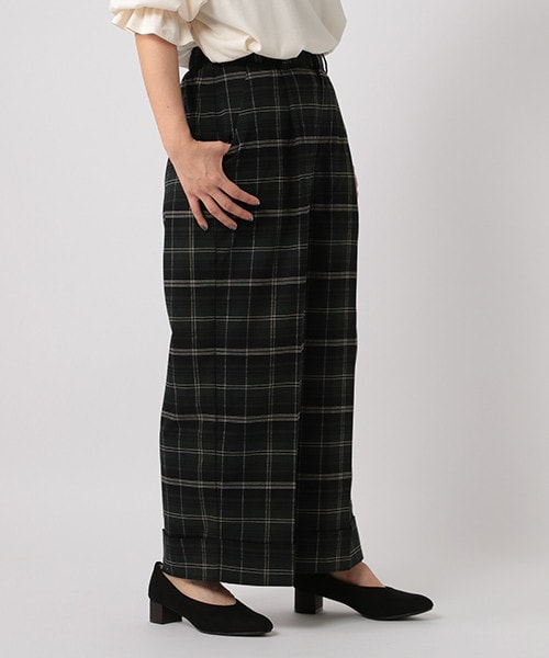 studio CLIP（スタディオクリップ）の「タータンチェックタックワイド
