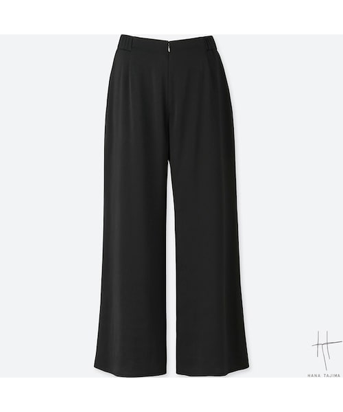 UNIQLO（ユニクロ）の「サテンワイドアンクルパンツ（その他パンツ・レディース・GRAY 03/BROWN 34/BLACK 09・M/S/XL/L）」の2枚目の写真