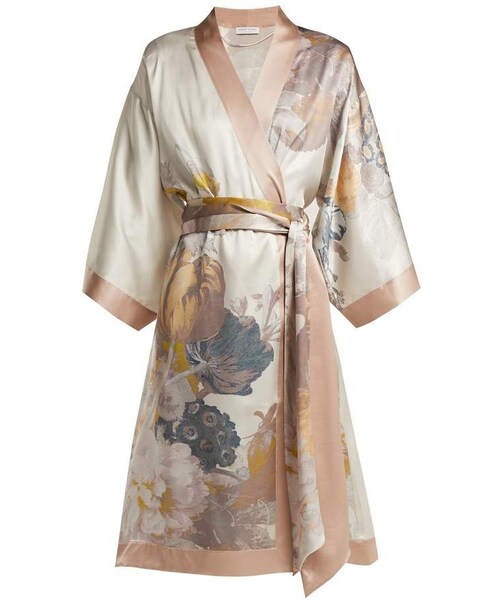 printed silk robe