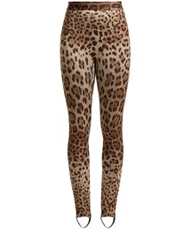 DOLCE&GABBANA | DOLCE & GABBANA Leopard-print stretch-jersey stirrup leggings(レギンス/スパッツ)