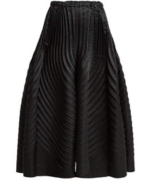 ISSEY MIYAKE | ISSEY MIYAKE Pleated satin wide-leg trousers(その他パンツ)