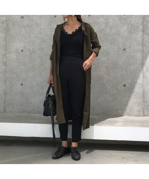 copine（コピン）の「最後の再入荷！裾スリットロングシャツワンピース(3color)【クリックポスト対象商品】（シャツ/ブラウス・レディース・その他）」の9枚目の写真