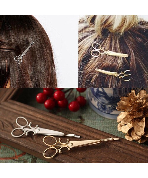 no brand（ノーブランド）の「ヘアピン ハサミ シザ― モチーフ レトロ