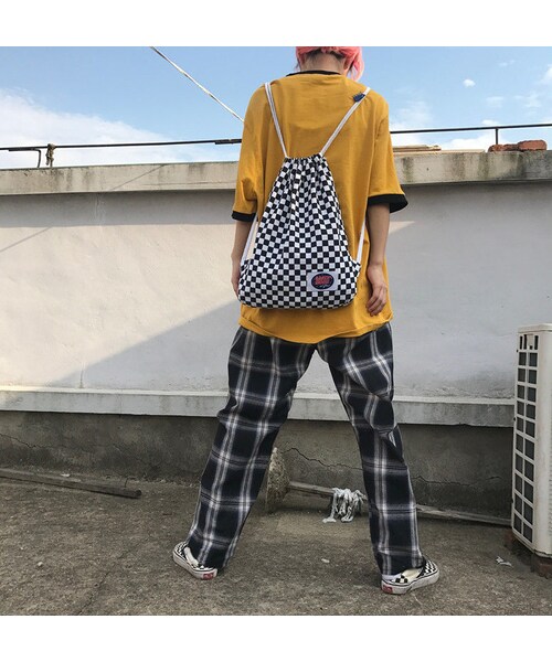 no brand ノーブランド の チェック柄 パンツ ズボン パンク ロック 原宿系 オルチャン メンズ レディース 送料無料 その他パンツ -