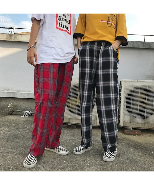 no brand（ノーブランド）の「チェック柄 パンツ ズボン パンク ロック