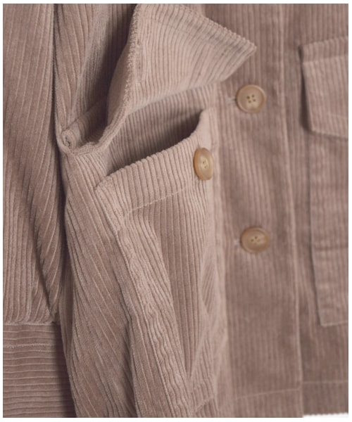 w closet（ダブルクローゼット）の「コーデュロイ開襟ブルゾン（ジャケット/アウター・レディース・オフホワイト/ラベンダー/モカ・FREE/M/L）」の9枚目の写真