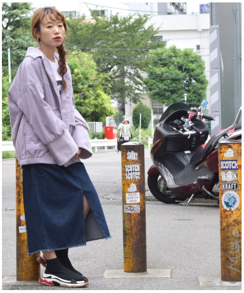 w closet（ダブルクローゼット）の「コーデュロイ開襟ブルゾン（ジャケット/アウター・レディース・オフホワイト/ラベンダー/モカ・FREE/M/L）」の22枚目の写真