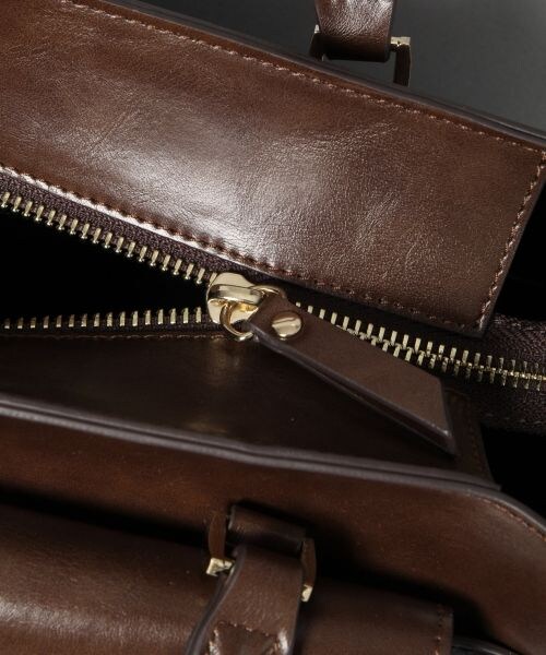 JEANASIS（ジーナシス）の「スクエアキートート（バッグ・アイボリー×ベージュ()/ブラック×ブラウン()/オレンジ×ラベンダー()）」の12枚目の写真