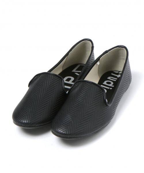 studio CLIP（スタディオクリップ）の「型押しスリッポン（シューズ・ゴールド/ブラック/ブラウン）」の2枚目の写真