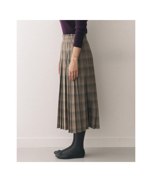 URBAN RESEARCH DOORS（アーバンリサーチドアーズ）の「【予約】チェックプリーツスカート（スカート・レディース・BROWN/GRAY・one）」の8枚目の写真