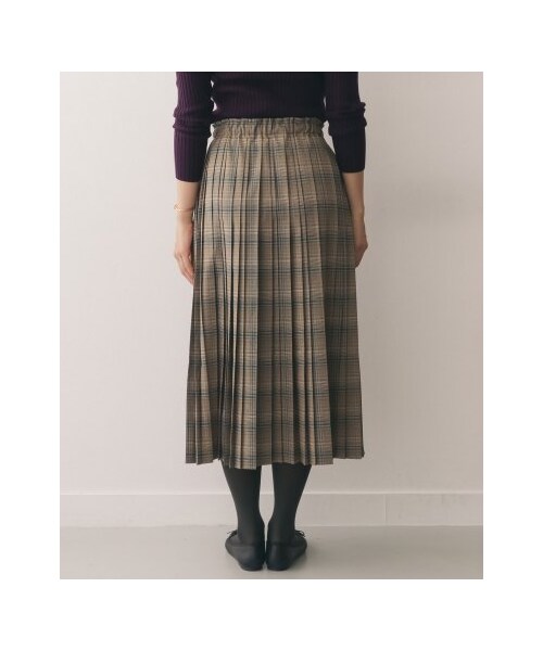 URBAN RESEARCH DOORS（アーバンリサーチドアーズ）の「【予約】チェックプリーツスカート（スカート・レディース・BROWN/GRAY・one）」の9枚目の写真