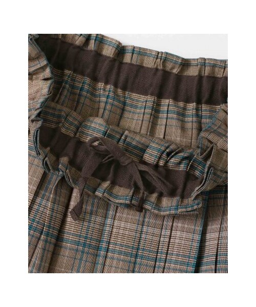URBAN RESEARCH DOORS（アーバンリサーチドアーズ）の「【予約】チェックプリーツスカート（スカート・レディース・BROWN/GRAY・one）」の13枚目の写真
