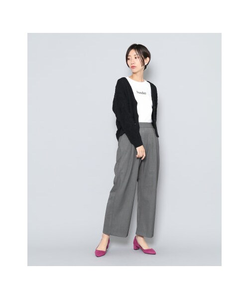 SENSE OF PLACE by URBAN RESEARCH（センスオブプレイスバイアーバンリサーチ）の「CARREMAN ワイドパンツ（パンツ・レディース・GRAY/BLACK/NAVY・34/36/38）」の4枚目の写真