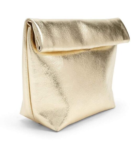 FOREVER 21(フォーエバー トゥエンティーワン)の「Forever 21 Metallic Foldover Clutch(クラッチバッグ・レディース・Gold・One Size)」の5枚目の写真