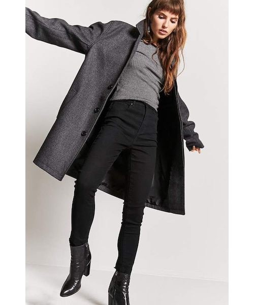 FOREVER 21(フォーエバー トゥエンティーワン)の「Forever 21 High-Waist Skinny Jeans(デニムパンツ・レディース・Black・24/25/26/27/28/29/30/31)」の1枚目の写真