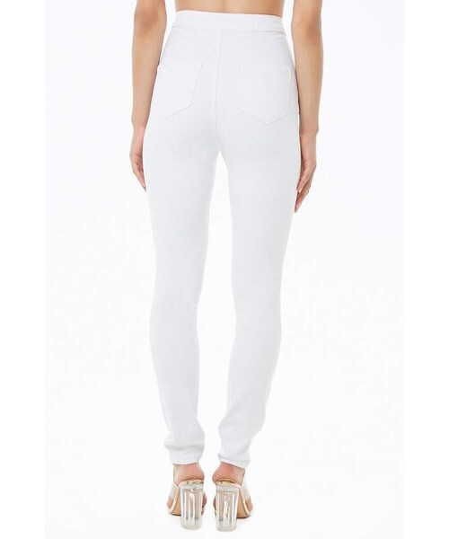 FOREVER 21(フォーエバー トゥエンティーワン)の「Forever 21 Ripped-Knee Skinny Jeans(デニムパンツ・レディース・Blue/White・11/13/15/1/3/5/7/9)」の5枚目の写真
