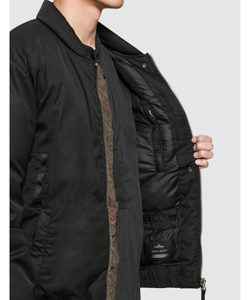 STONE  シャドープロジェクト　ブラック ジャケット STONE ISLAND SHADOW PROJECT - ラスト1点 / TWIN ZIP SHELL