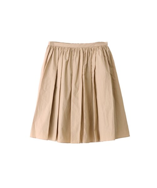 URBAN RESEARCH DOORS（アーバンリサーチドアーズ）の「コットンギャザースカート（スカート・レディース・カーキ/ベージュ/ブラック・one）」の2枚目の写真