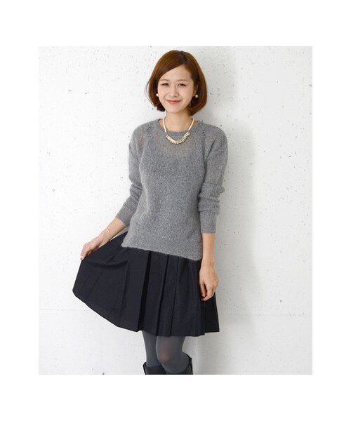 URBAN RESEARCH DOORS（アーバンリサーチドアーズ）の「コットンギャザースカート（スカート・レディース・カーキ/ベージュ/ブラック・one）」の4枚目の写真