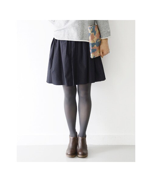 URBAN RESEARCH DOORS（アーバンリサーチドアーズ）の「コットンギャザースカート（スカート・レディース・カーキ/ベージュ/ブラック・one）」の6枚目の写真