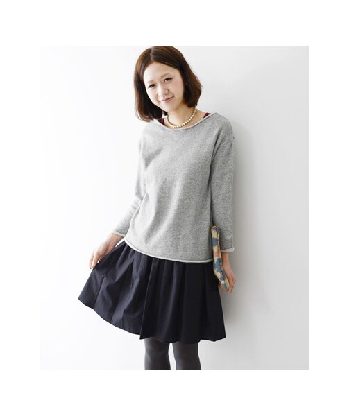 URBAN RESEARCH DOORS（アーバンリサーチドアーズ）の「コットンギャザースカート（スカート・レディース・カーキ/ベージュ/ブラック・one）」の5枚目の写真