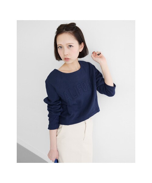 KBF（ケイビーエフ）の「NET限定 カットワークセットアップ（トップス・レディース・ネイビー/オフホワイト/ライトグレー・one）」の16枚目の写真