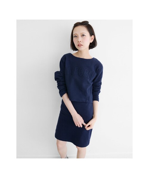 KBF（ケイビーエフ）の「NET限定 カットワークセットアップ（トップス・レディース・ネイビー/オフホワイト/ライトグレー・one）」の13枚目の写真