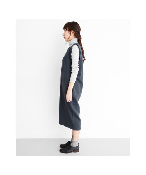 KBF（ケイビーエフ）の「スウェットロングワンピース（ワンピース/ドレス・レディース・チャコール/ベージュ/トップグレー・one）」の12枚目の写真