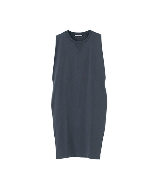 KBF（ケイビーエフ）の「スウェットロングワンピース（ワンピース/ドレス・レディース・チャコール/ベージュ/トップグレー・one）」の2枚目の写真