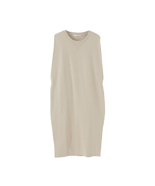 KBF（ケイビーエフ）の「スウェットロングワンピース（ワンピース/ドレス・レディース・チャコール/ベージュ/トップグレー・one）」の3枚目の写真