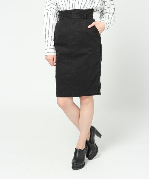 JEANASIS（ジーナシス）の「PUラインハイライズペンシルスカート（スカート・レディース・ブラック/ブルー/ホワイト・M/S）」の2枚目の写真