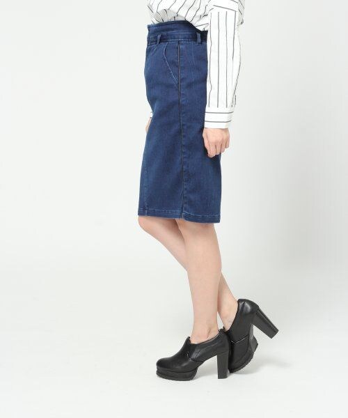 JEANASIS（ジーナシス）の「PUラインハイライズペンシルスカート（スカート・レディース・ブラック/ブルー/ホワイト・M/S）」の4枚目の写真