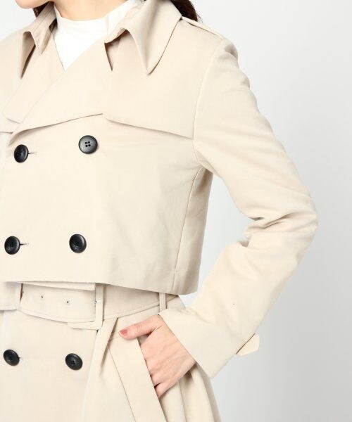 JEANASIS（ジーナシス）の「2WAYトレンチコート（ジャケット/アウター・レディース・ネイビー/ベージュ・FREE）」の10枚目の写真