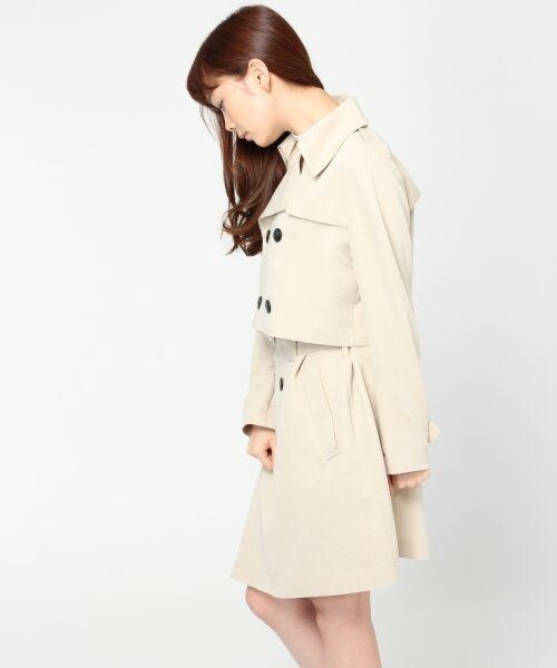 JEANASIS（ジーナシス）の「2WAYトレンチコート（ジャケット/アウター・レディース・ネイビー/ベージュ・FREE）」の3枚目の写真