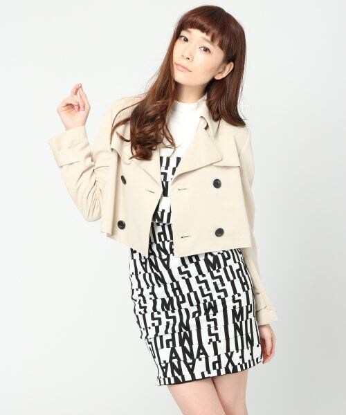 JEANASIS（ジーナシス）の「2WAYトレンチコート（ジャケット/アウター・レディース・ネイビー/ベージュ・FREE）」の7枚目の写真