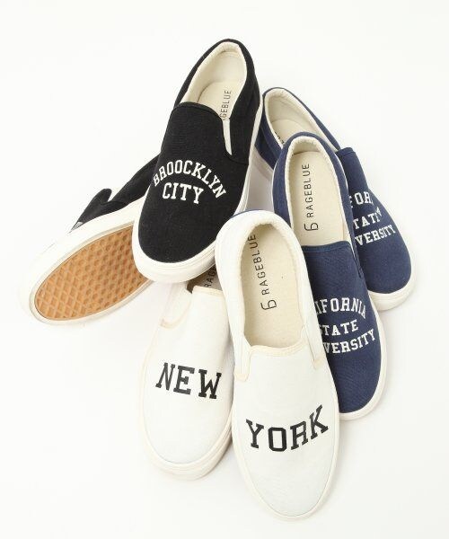 RAGEBLUE（レイジブルー）の「プリントスリッポン（シューズ・メンズ・ネイビー/ブラック/ホワイト・Ｌ/Ｍ）」の9枚目の写真