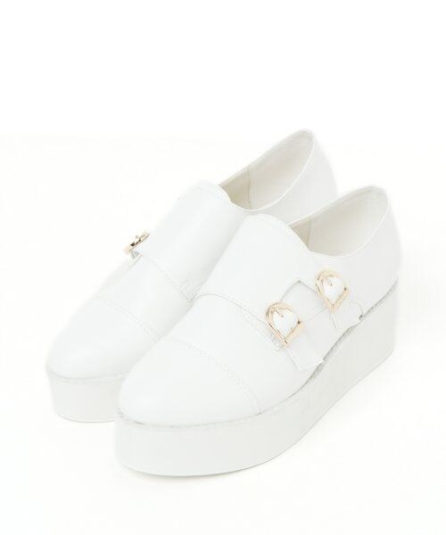 Heather(ヘザー)の「★先行予約★Wベルトアツゾコシューズ(シューズ・レディース・ホワイト・L(24.0~24.5)/M(23.0~23.5))」の3枚目の写真