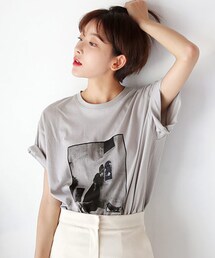 DHOLIC | スクエアプリントTシャツ(Tシャツ/カットソー)