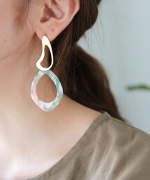 DHOLIC | マーブリングフレームピアス(ピアス（両耳用）)