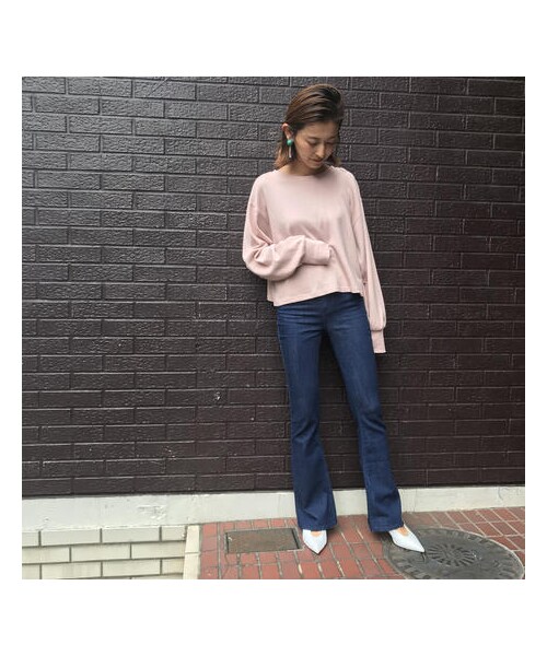 ADIRA(アディラ)の「back lace up sweat TP(スウェット・レディース・ピンク/ベージュ・FREE)」の1枚目の写真
