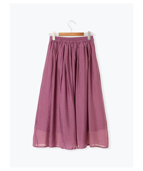 Lugnoncure（ルノンキュール）の「ヴィンテージサテンスカート（スカート・ブラック/ピンク/ベージュ/パープル・F）」の2枚目の写真
