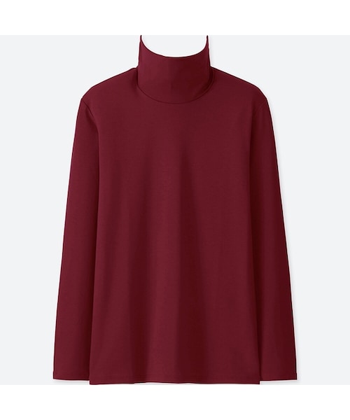 UNIQLO（ユニクロ）の「コンパクトコットンタートルネックT（長袖）（Tシャツ/カットソー・レディース・BLACK 09/PURPLE 78/PINK 11/DARK GRAY 08/NAVY 69/RED 17/YELLOW 46/BROWN 35/WHITE 00/RED 16/GRAY 03/DARK GREEN 59・S/XL/M/XXL/L/XS/3XL）」の11枚目の写真