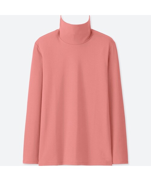 UNIQLO（ユニクロ）の「コンパクトコットンタートルネックT（長袖）（Tシャツ/カットソー・レディース・BLACK 09/PURPLE 78/PINK 11/DARK GRAY 08/NAVY 69/RED 17/YELLOW 46/BROWN 35/WHITE 00/RED 16/GRAY 03/DARK GREEN 59・S/XL/M/XXL/L/XS/3XL）」の10枚目の写真