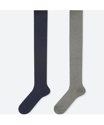 ユニクロ  ニーハイソックス  ヒートテック  紺色  8足セット 20190131130825294_215.jpg