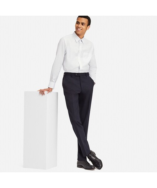 UNIQLO（ユニクロ）の「ストレッチウールパンツ（ツイル）（その他パンツ・メンズ・DARK GRAY 08/BLACK 09/NAVY 69・73/85/76/82/120/79/95/91/100/70/88/110/115/105）」の3枚目の写真