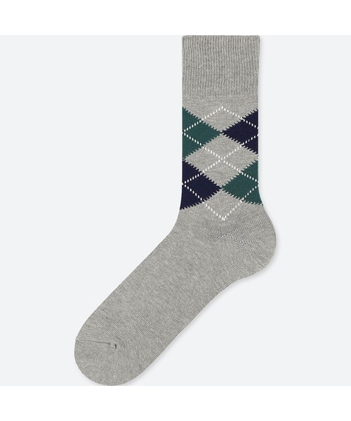 UNIQLO（ユニクロ）の「アーガイルソックス（ソックス/靴下・メンズ・RED 17/GRAY 03/DARK GRAY 08/BLUE 65/BLACK 09/GREEN 53・27-29/25-27）」の3枚目の写真