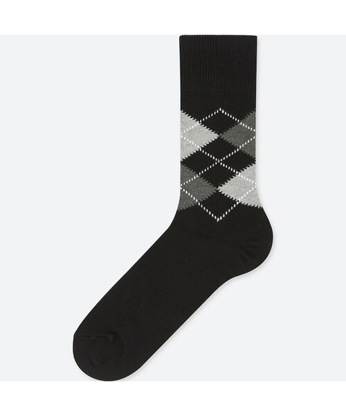 UNIQLO（ユニクロ）の「アーガイルソックス（ソックス/靴下・メンズ・RED 17/GRAY 03/DARK GRAY 08/BLUE 65/BLACK 09/GREEN 53・27-29/25-27）」の2枚目の写真