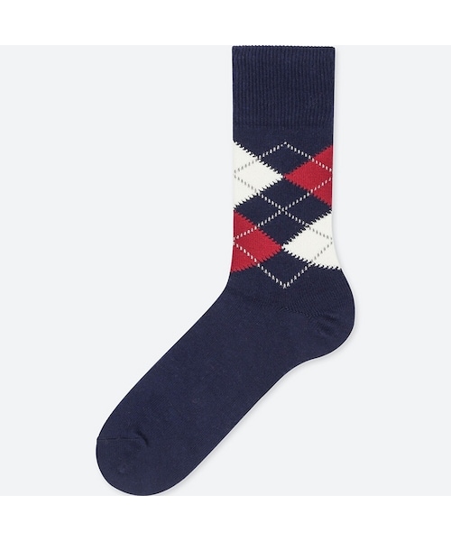 UNIQLO（ユニクロ）の「アーガイルソックス（ソックス/靴下・メンズ・RED 17/GRAY 03/DARK GRAY 08/BLUE 65/BLACK 09/GREEN 53・27-29/25-27）」の6枚目の写真