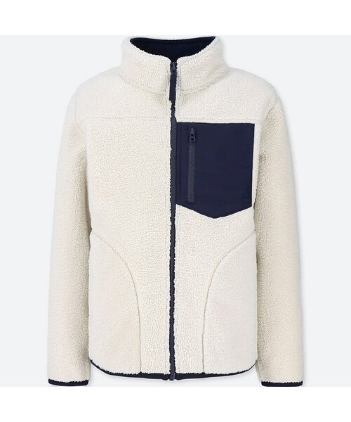 UNIQLO（ユニクロ）の「BOYS 防風フリースジャケット（その他アウター・キッズ・RED 16/NAVY 69/BLUE 67/OFF WHITE 01・150/120/130/140/160/110/100）」の2枚目の写真