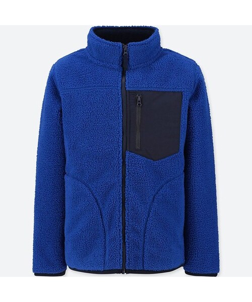 UNIQLO（ユニクロ）の「BOYS 防風フリースジャケット（その他アウター・キッズ・RED 16/NAVY 69/BLUE 67/OFF WHITE 01・150/120/130/140/160/110/100）」の4枚目の写真